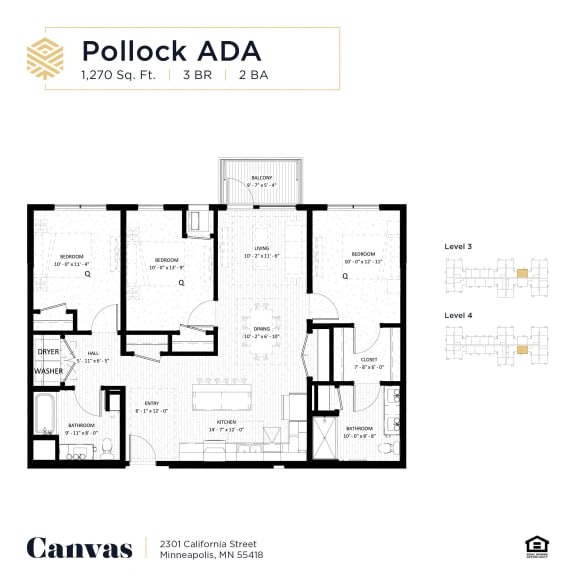 Floor Plans of Canvas Apartments in Minneapolis, MN